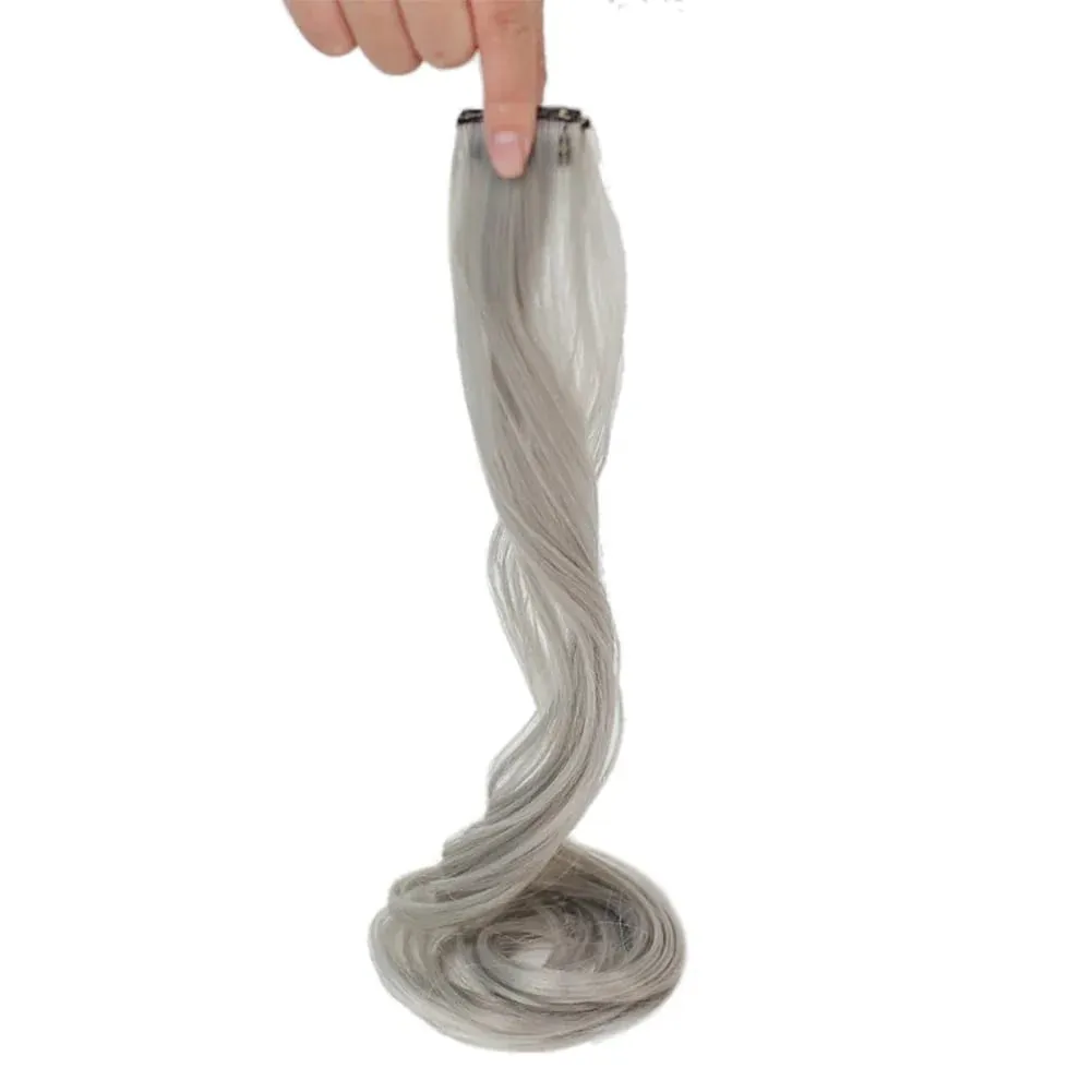 Colored Large Wave Long Curly Wig Ear Hanging Dye Hair Extensions Invisible High Temperature Silk Synthetic Wig Patch
