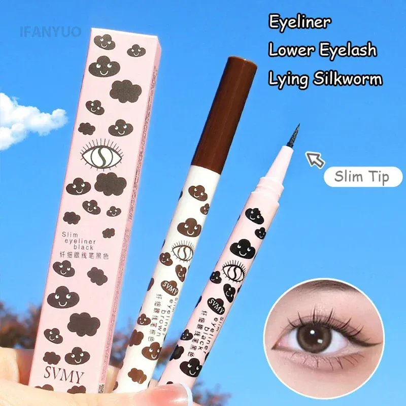 Ultra-thin Natural Matte Liquid Eyeliner Pen Waterproof Quick Dry Lower Eyelash Silkworm Pen High Pigment Smooth Eye Makeup Tool — image 4
