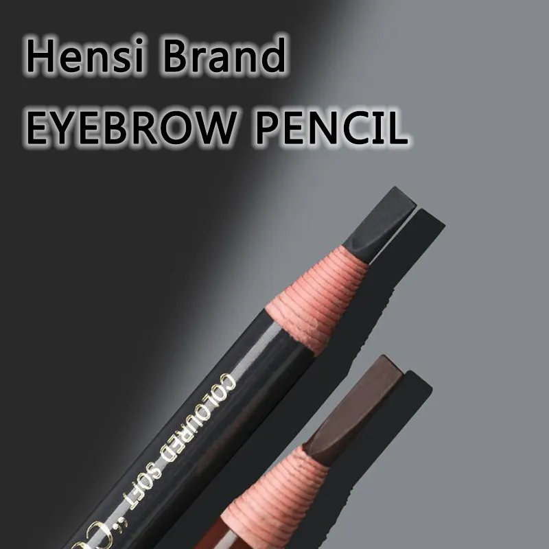 10pcs Brand Hengsi Pull Peel Eyebrow Pencil Brown Black Waterproof Eyebrow Enhancement Wholesale Cosmetics Long Lasting Beginner
