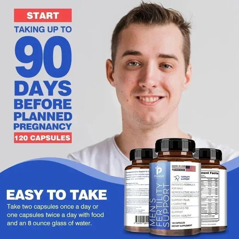 Male Fertility Support - Support Male Reproductive Health Maintain Physical Condition Enhance Strength Energy and EnduranceSu