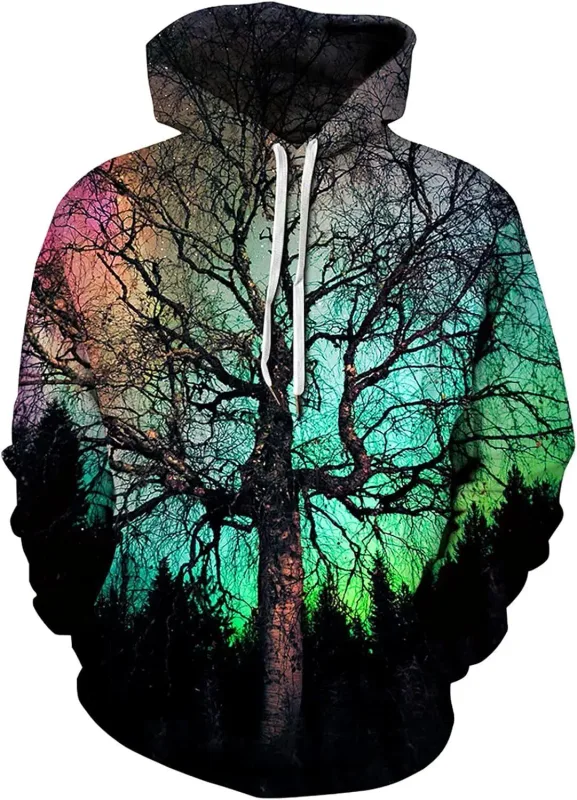 Hoodie Grafik Lelaki Uniseks Cetak Kebaharuan Hoodie, Baju Pullover Corak 3D Dengan Poket, Hoodie Grafik Panas Lengan Panjang Saya