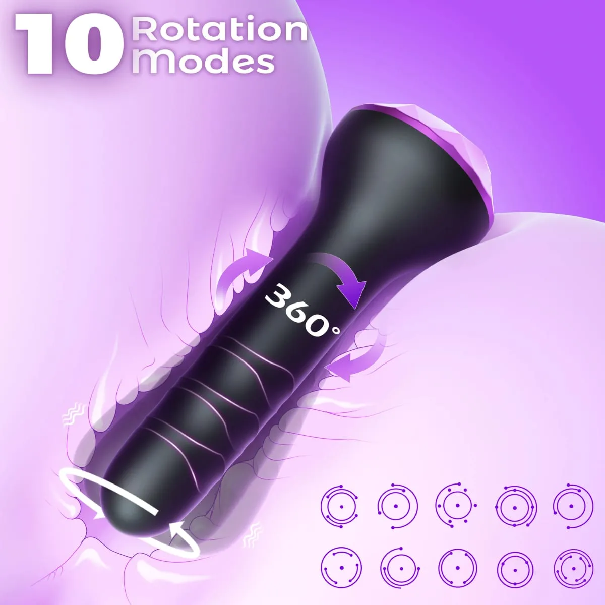 Anal Rotating Vibrator Male Prostate Massager Vibrating Butt Plug Anal Dildo Butt plug Adults Sex Toys for Women Men Gay