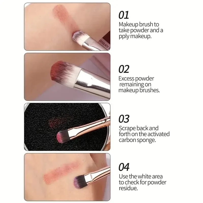 Makeup Brushes Cleaner Sponge Dry Cleansing Make Up Brushes Cleaner Eye Shadow Eyebrow Blush Color Removal For Outdoor Travel