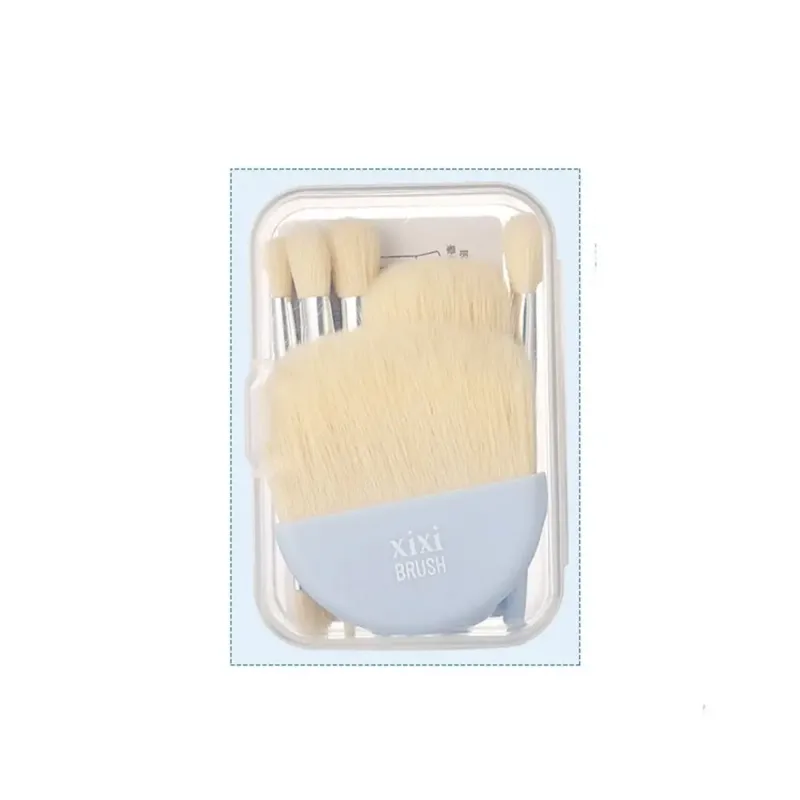 6Pcs Mini Makeup Brushes Set With Box Portable Soft Travel Concealer Brush Beauty Foundation Eye Shadow Tool Eyelash Brush