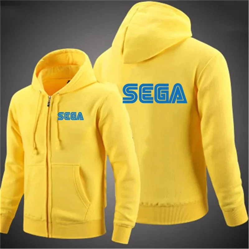 Men Sweatshirts Autumn Sega Pullover Casual Zipper Jacket for Male Hoody Outdoor Sweatshir Autumn Solid Color Turtleneck Swea — image 5