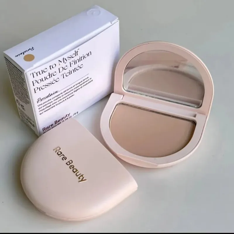 Rare Beauty True To Myself Tinted Pressed Finishing Powder Instantly Blur Smooth Reduce Shine and Set Makeup With Natural Finish
