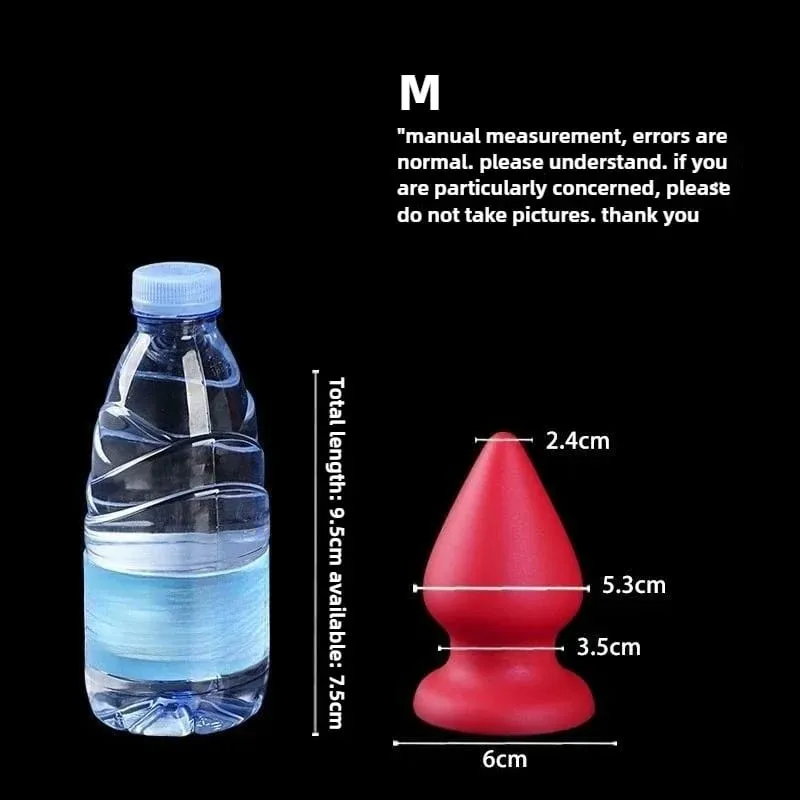 Huge Anal Plug Liquid Silicone Soft Conical Butt Plug Big Anal Dildos for Women Men G-spot /prostate Massage 18+ Sex Toys — image 13