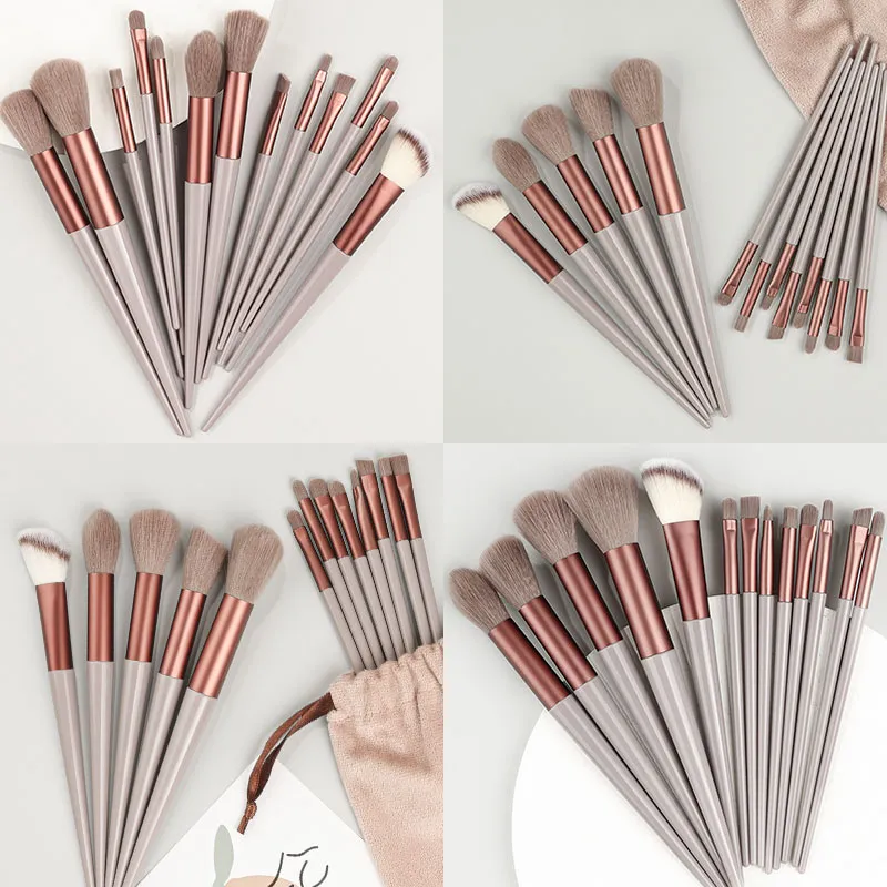 13Pcs Soft Fluffy Makeup Brushes Set for Cosmetics Foundation Blush Powder Eyeshadow Kabuki Blending with Makeup Sponge Egg — image 6
