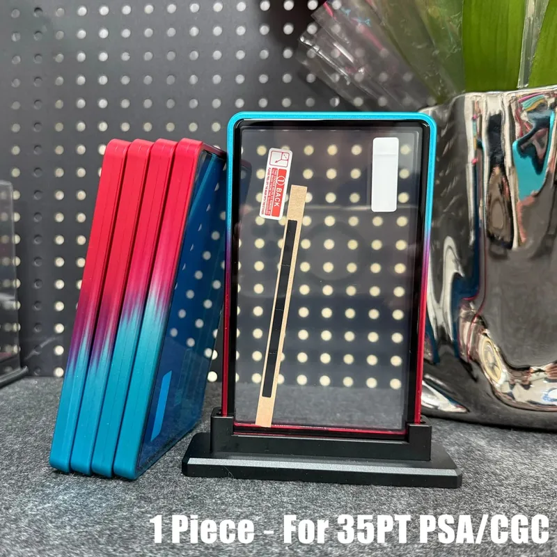 Multicolor Gradient Color Aluminum Alloy Trading Card Protect Holder Metal Case For 35PT PSA CGC Graded Card