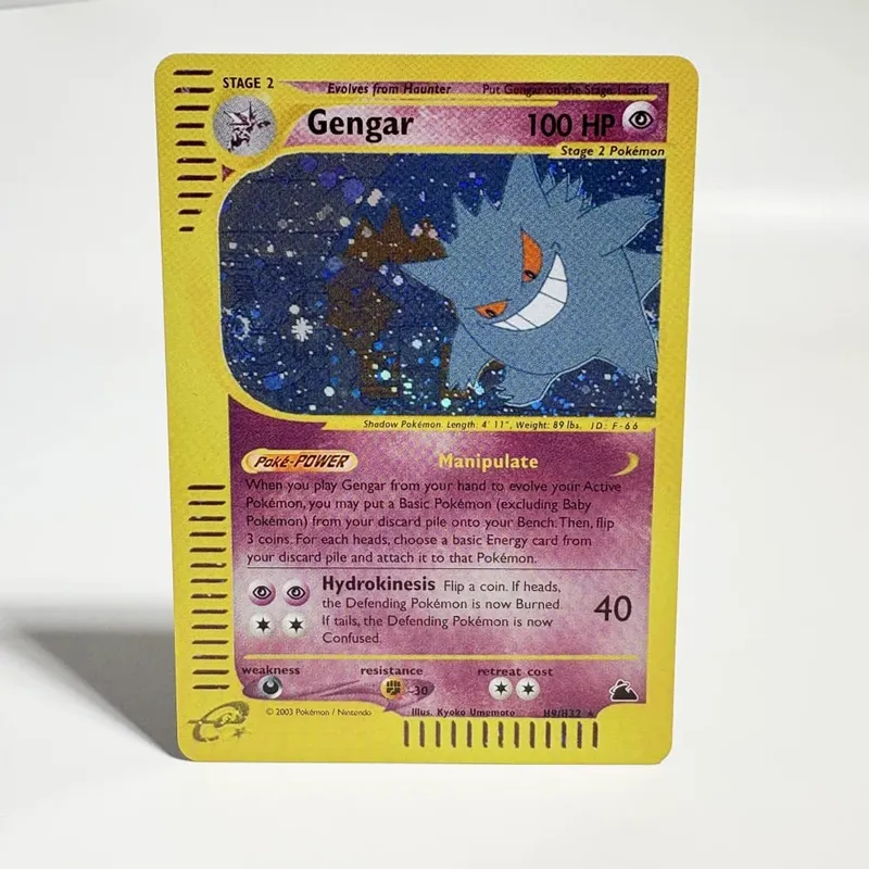 Pokémon Cards 1996 Basic Edition Flash Card Charizard Gengar Blastoise Feraligatr Gengar Trading Card Proxy Collection Card