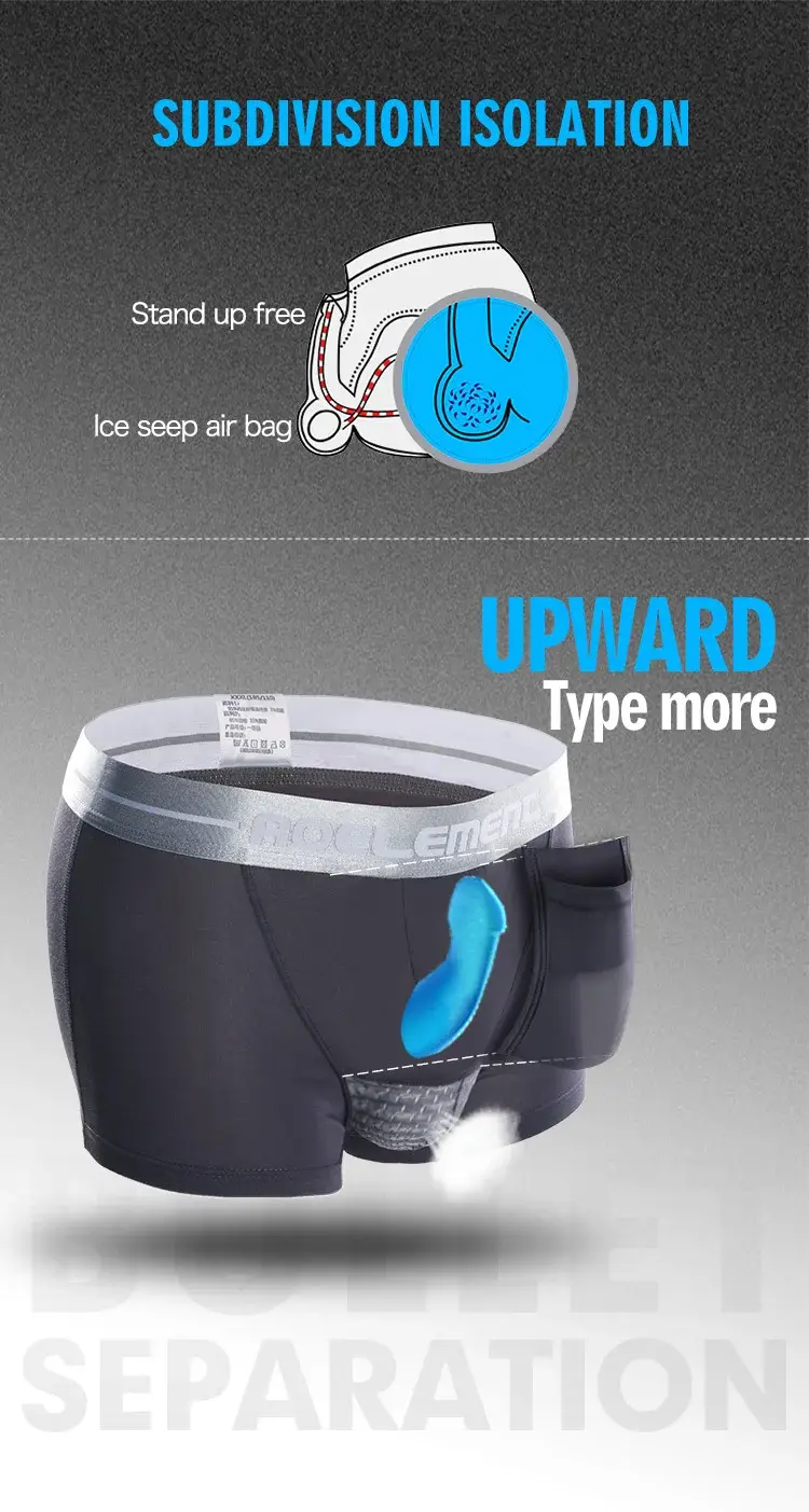 Bullet separate underwear Men's ventilated summer dry underpants Ice silk bag ice healthy boxers 3256808601319074
