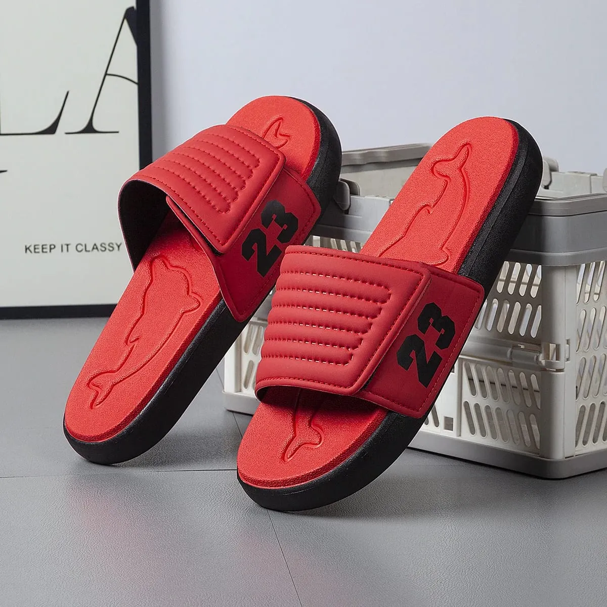 Breathable Summer Flip Flops Men Lightweight Quick Drying Slippers Comfortable Indoor and Outdoor Slides Waterproof Beach Shoes