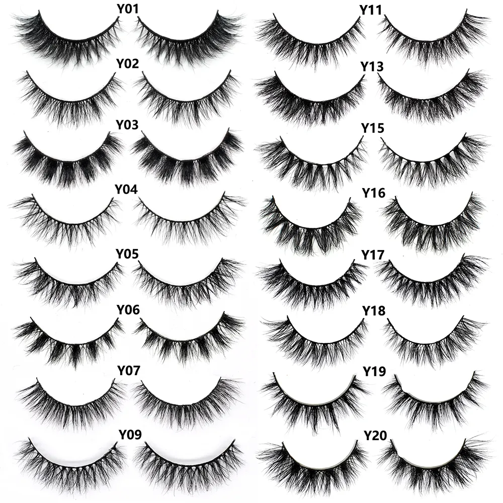 Real Mink Fluffy Short Eye Lashes Extension Wispy Soft Natural Short False Eyelashes Daily Wear Full Strip Lashes Makeup