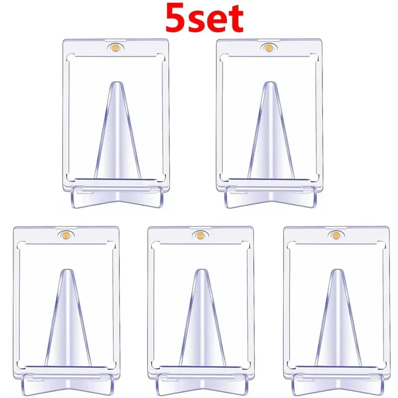 Magnetic Card Holder Support Set Protectors Hard Plastic Sleeves Trading Display Case For Pokemon Baseball Sports Yugioh