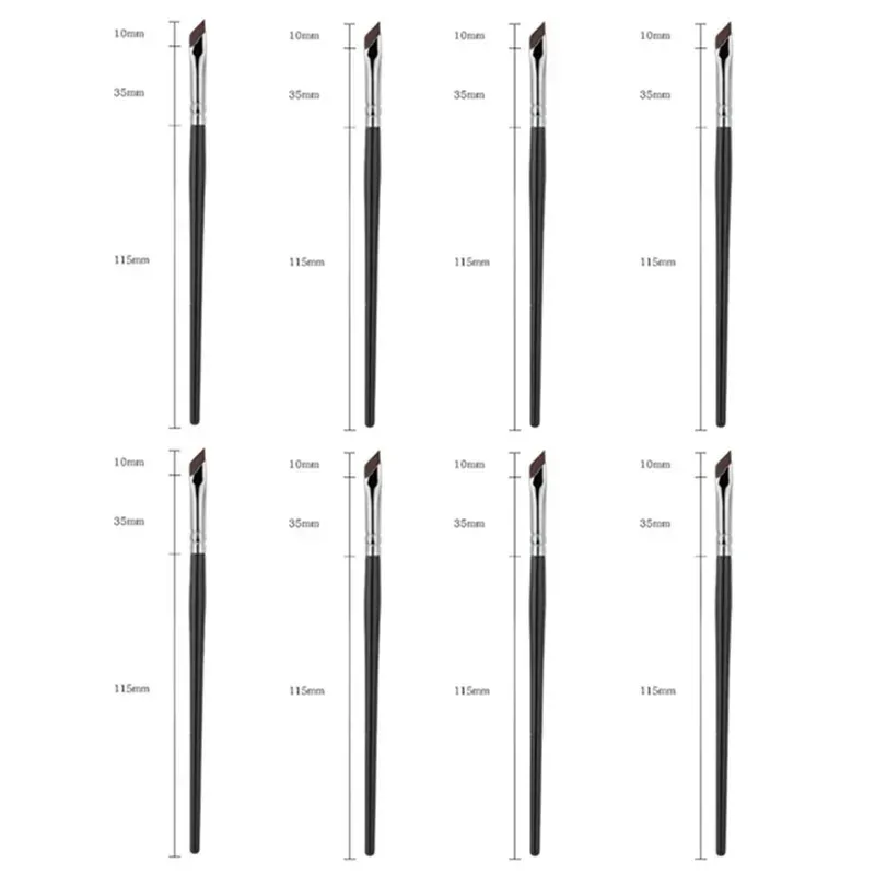 1-16pcs อัพเกรดใบมีดแปรงอายไลเนอร์ Ultra Thin Fine มุมแบน Eyebrow แปรง Brow Place แปรงแต่งหน้าที่แม่นยำรายละเอียดแปรง