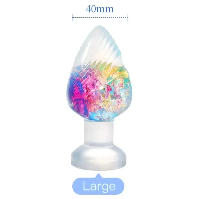 Liquid Silicone Anal Plug Smooth Soft Easy To Clean Anus Plug Rainbow Jelly Butt Plug Dildos Adult Sex Toys Couples Adults Game