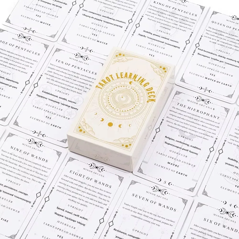 Tarot Learning Deck A 81 Card English Version 10.4*6 CM Mystical Fortune Telling Divination Board Playing Games for Beginners — image 5