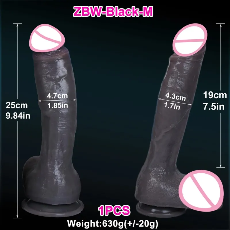 S M L Soft Realistic Anal Big Dildo Double Silicone Suction Cup Glans Penis Sex Toys for Men Women Gay Masturbation Orgasm Cock