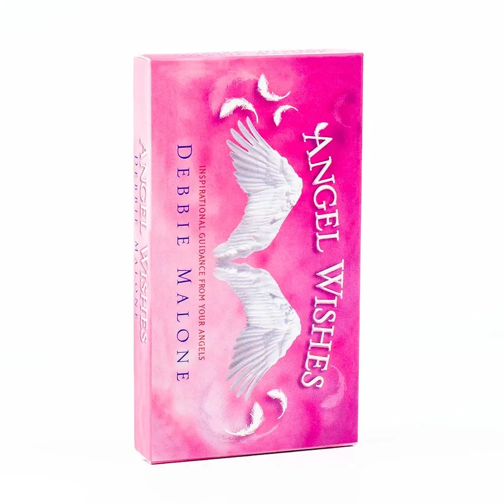 Angel Wishes Oracle Cards חפיסת 40 חלקים English Visions משחק לוח למשפחה וחברים 11.1x6.1 ס"מ