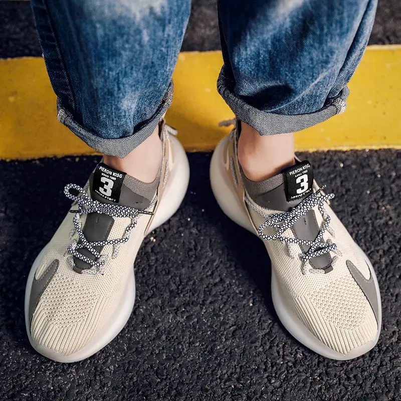 Summer oversized mesh coconut shoes for men lightweight and comfortable large foot sports shoes student popcorn running shoes 46