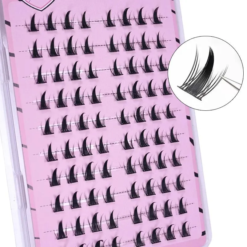 5D Fluffy Thick Curling Fake Eyelashes Easy Application Glue-free Self-adhesive Lashes for Daily Party Makeup Cute Anime Eye DIY