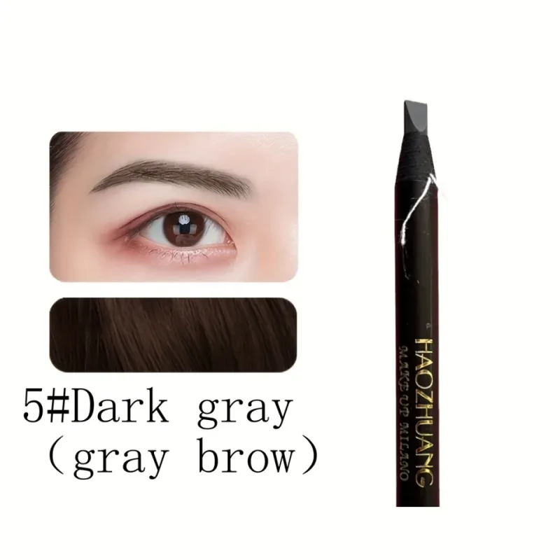 Pull Eyebrow Pencil Black Makeup High Quality Wild Line Eyebrow Pencil Hard Core Flat Head Pen White Waterproof