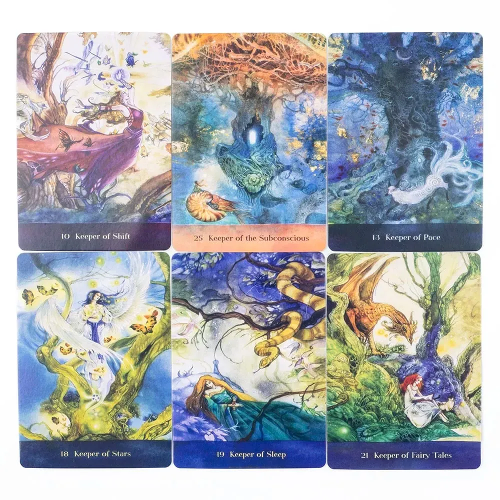 Tree Keepers Oracle 44 Card Deck Tarot Leisure Entertainment Card Family Gathering Divination Board Game Cards 10.4*7.4CM