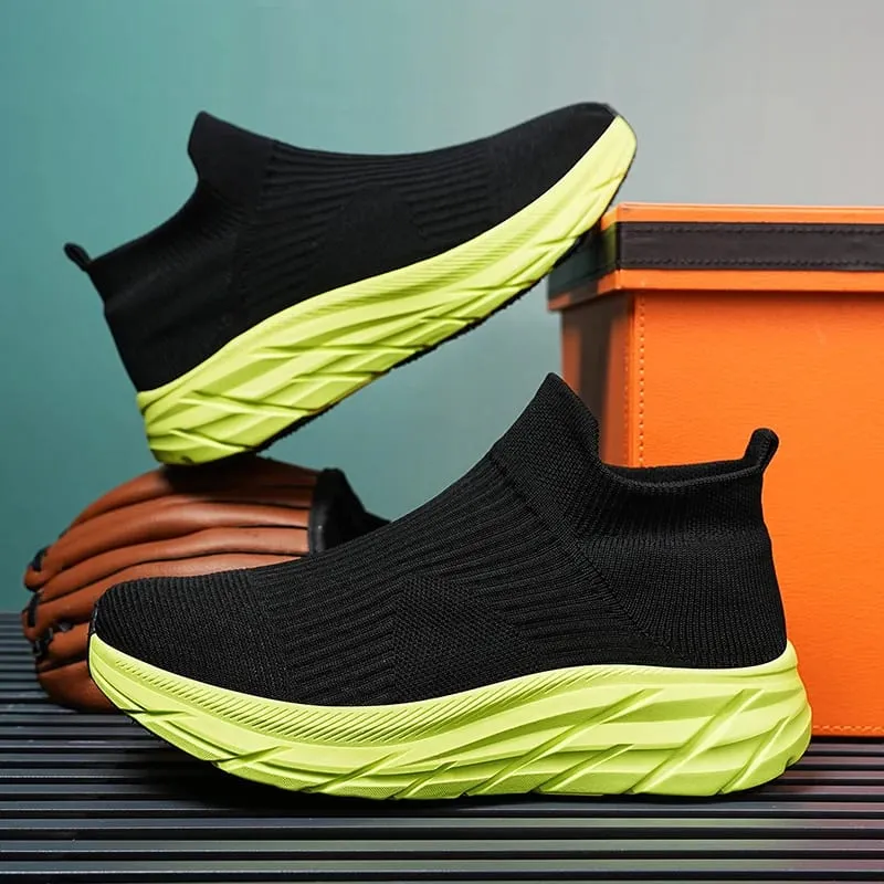 Men's Running Shoes Lightweight Breathable Mesh Elastic Comfortable Durable Fashion Casual Hot Selling Sports Sneakers