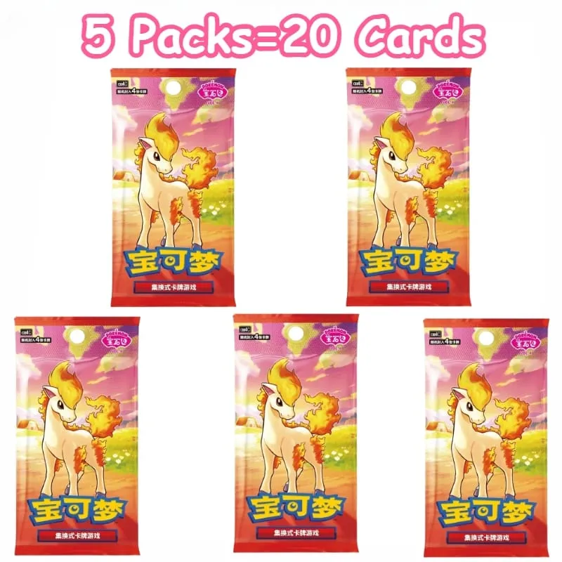 100%Original Pokemon 17.5 Eevee Booster Pack Gem Pack Vol1 2 3 4 5 Cards Pokemon PTCG Trading Gem Bag Cards Collected Toy Gift