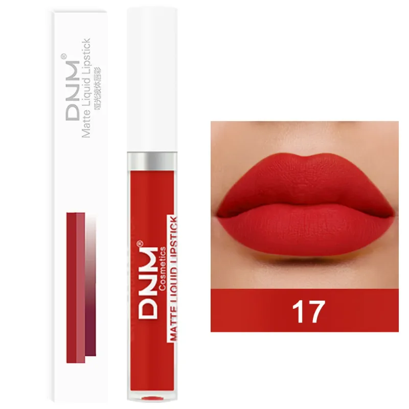 DNM 19 Color Matte Velvet Liquid Lipstick Waterproof Lasting Not Easy To Fade Lipgloss Makeup Purple Red Nude Lip Tint Cosmetics