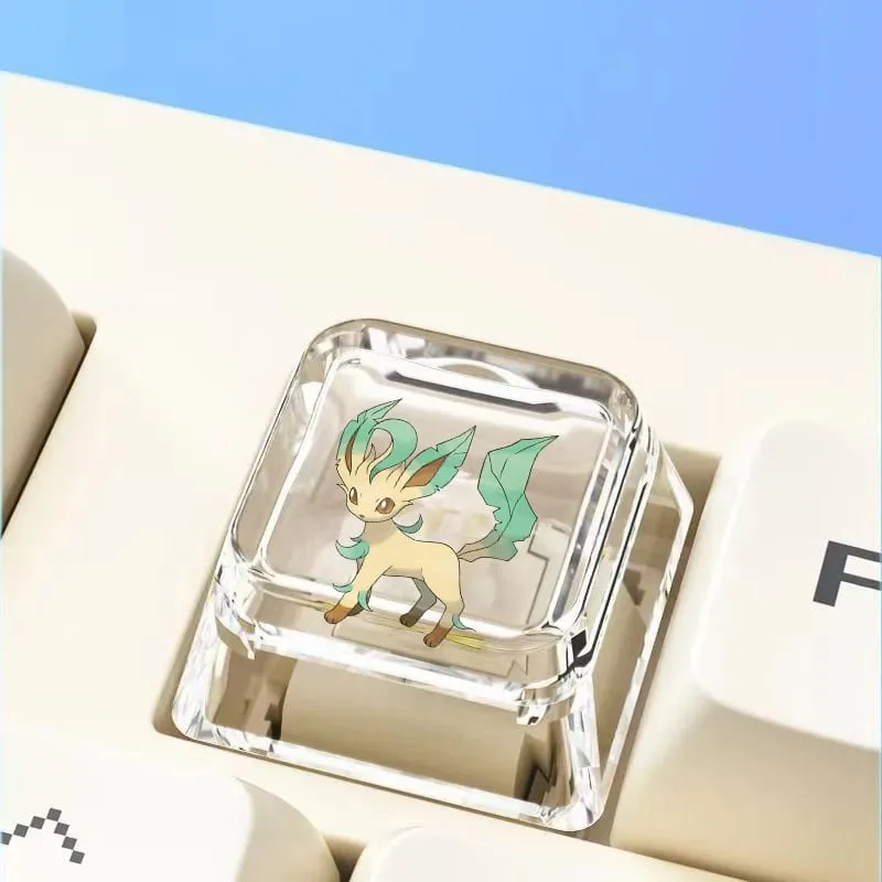 Cross mechanical keyboard personalized anime keycap single Charmeleon Blastoise Eevee transparent cartoon keycap — image 17