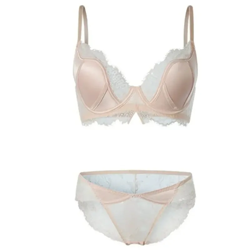Push Up Bra Women Sexy French Lace Minimizer Full Coverage Wireless Thin Anti Sagging Comfort Support Lingerie S-XL