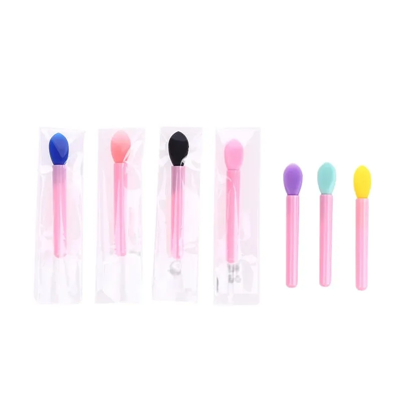 10 st Silikon Läppborste Set Små sminkborstar Läppstiftsapplikatorborstar för läppvård Makeup användning