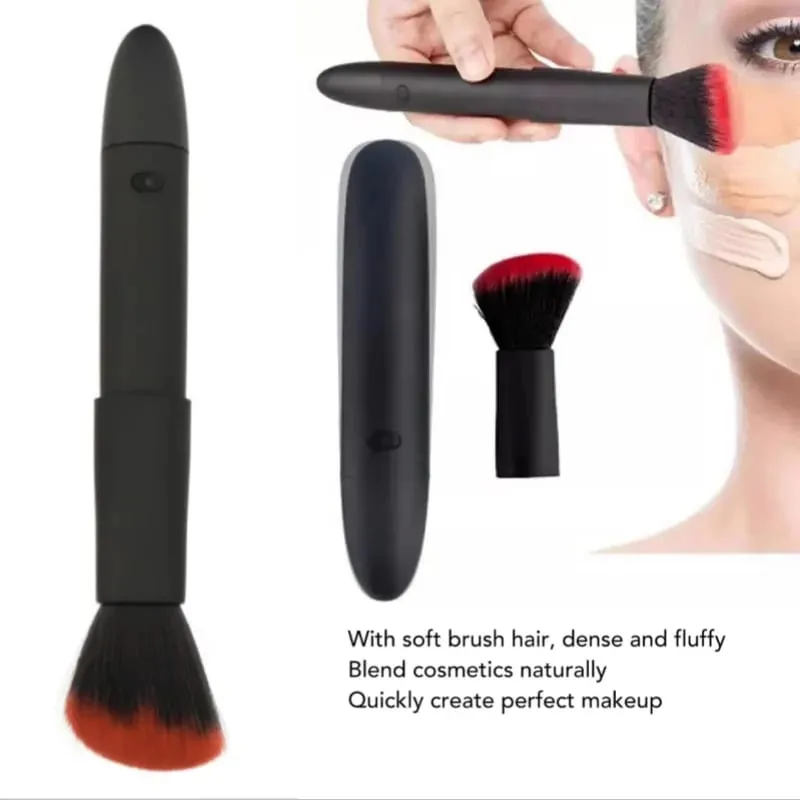 Electric Makeup Brush 10 Gears Rechargeable Multifunctional Blush Brush Face Brush Comfortable Soft for Home Travel Makeup