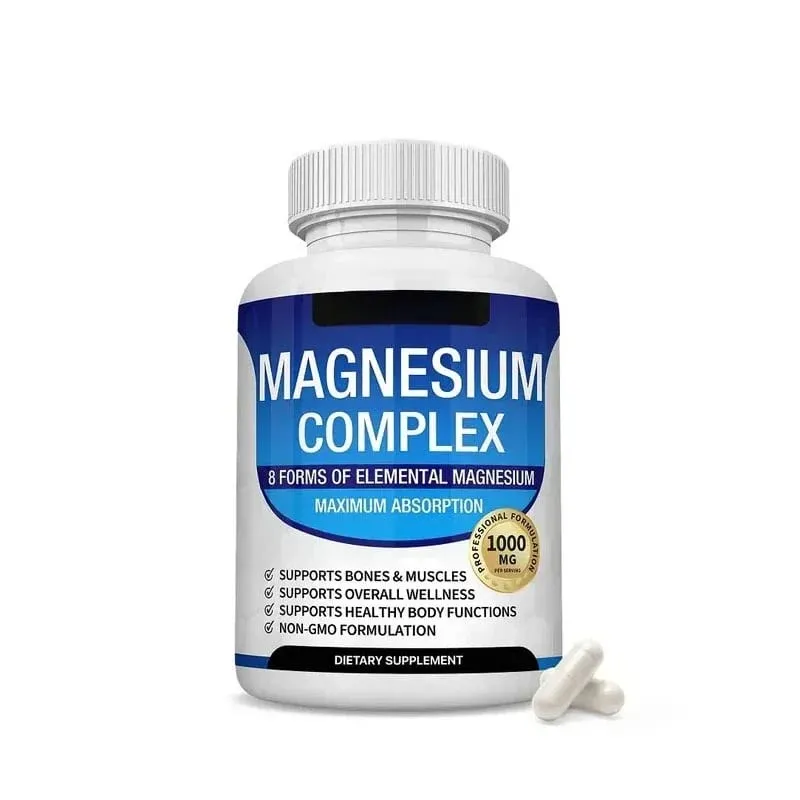 Magnesium Complex Capsules 8 Forms 1000mg Oxide Glycinate Malate For Sleep Bone Muscle & Wellness Support Adult 90 Count — image 8