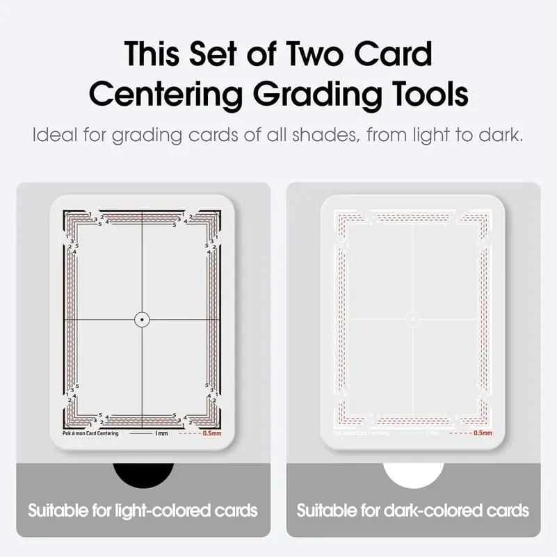 Herramienta de calificación de centrado de tarjetas para tarjetas coleccionables de JCC Pokémon Calificación para tarjetas coleccionables