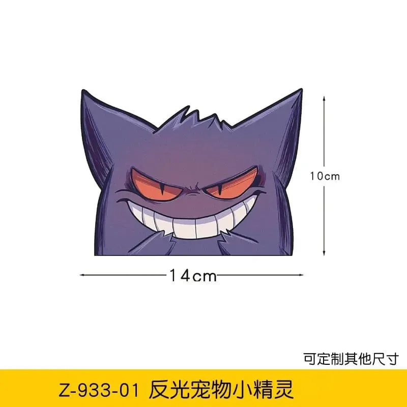20styles Pokemon Car Stickers Anime Figure Pikachu Gengar Eevee Charmander Cute Cartoon Doll Creative Sticker Birthday Gifts