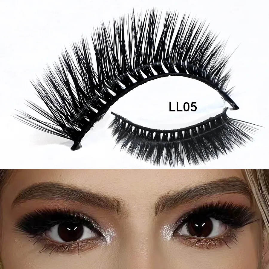 RED SIREN L Shape Cat Eye Lashes New Design Wispy Natural Mink Lashes Korean Makeup Eyelash