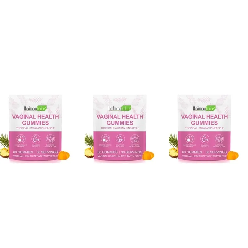 HolmanLabs Vaginal Health Gummies with Vitamin C and Probiotics Supports Vaginal Flora Helps Balance PH Levels 60 Gummies