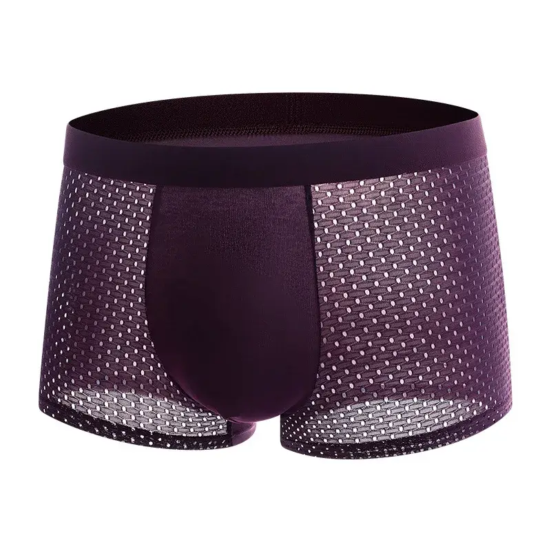 Men Breathable Ice Silk Mesh Men's Soft Breathable Underwear With Moisture-wicking Technology U Design For Comfort — image 9