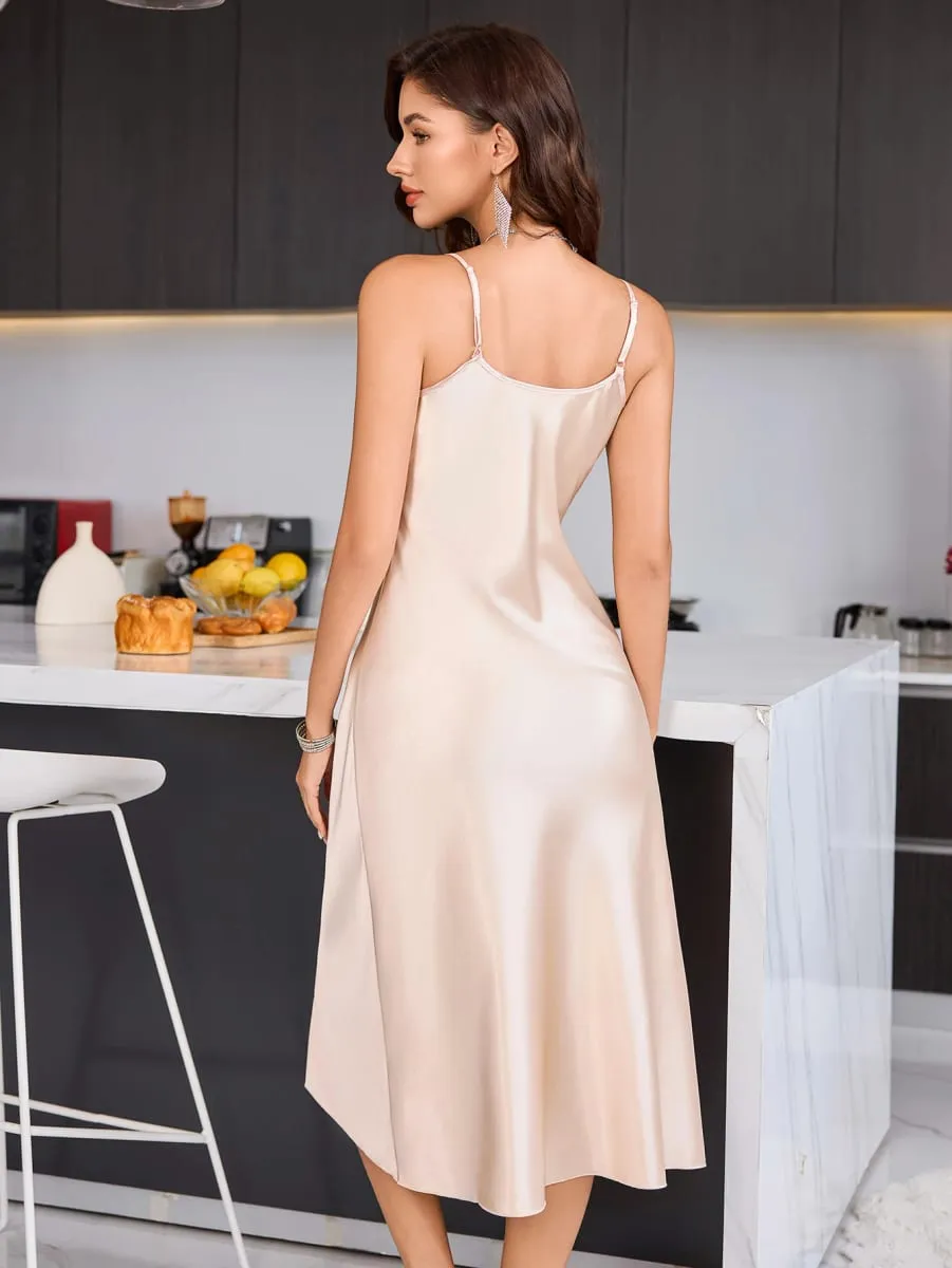Effen mouwloze damesjurk Chique Basic Minimalistisch Causueel Mode V-hals Lange jurk Dameskleding voor lente, zomer en feest