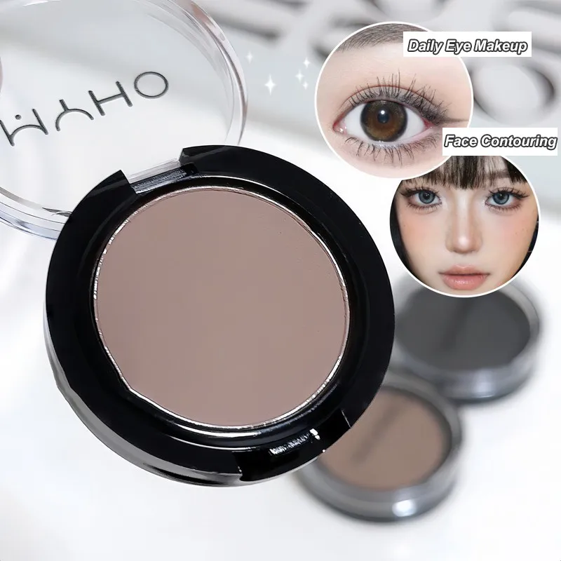 Mini Matte Smoky Blue Red Monochrome Eyeshadow Palette Natural White Light Highlighter For Delicate Eye Contouring Brightens — image 5