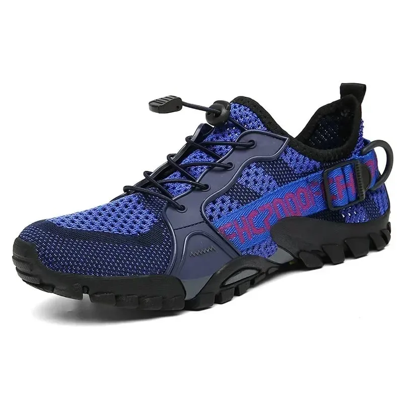 Plus Size Outdoor Shoes Men's Summer Breathable Walking Shoes Women's Hiking and Wading Mesh