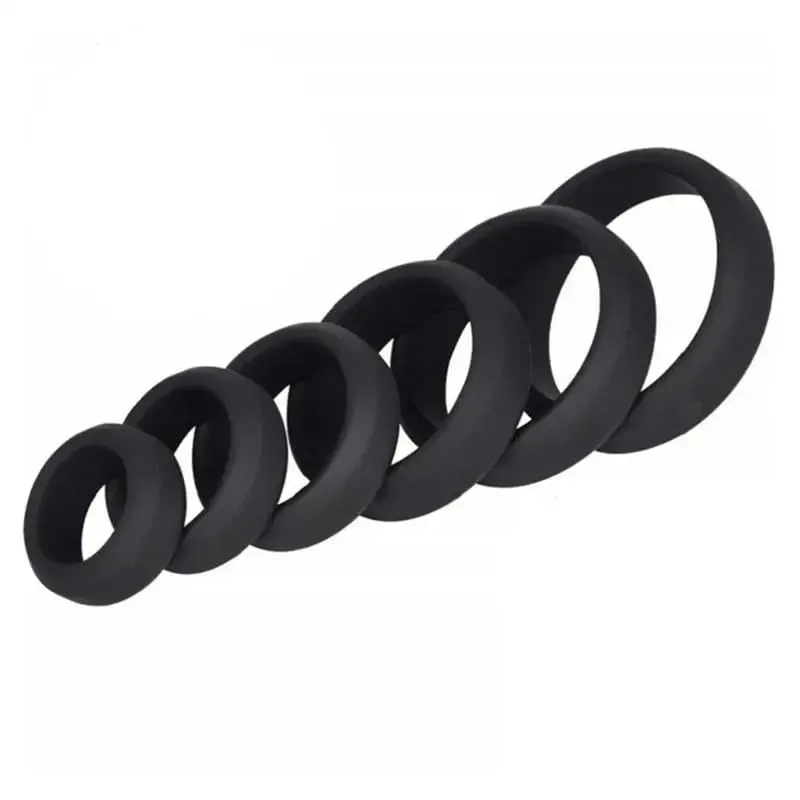6 Sizes Silicone Penis Ring Scrotum Lock Cockring Erection Extender Cock Ring Ejaculation Delay Adult Products Sex Toys For Men — image 1