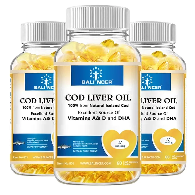 Extra-strength Formula Cod Liver Oil Contains Vitamins A D EPA and DHA Supports Heart Brain Immune Joint and Eye Health