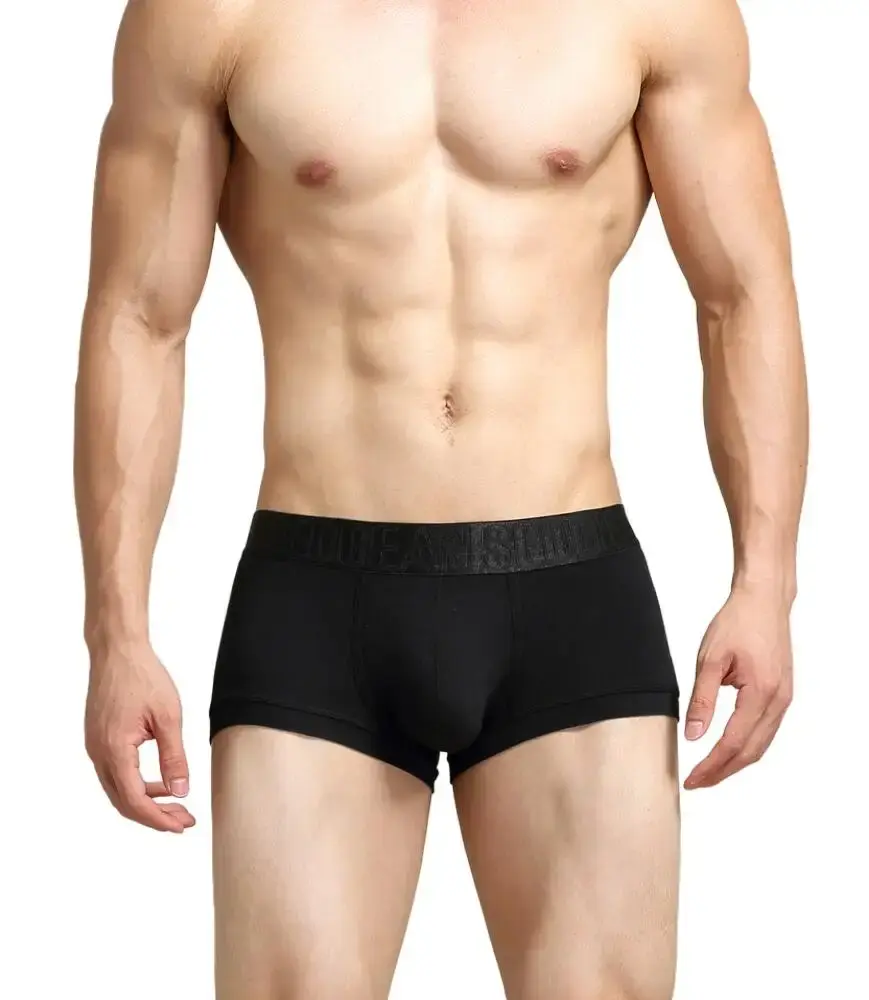 Men's Ribbed Boxer Briefs with 3D Contoured Pouch Elastic Waistband Soft Stretch Fabric for Comfort Casual Underwear