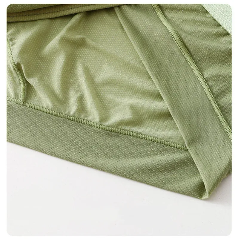New sissy Men's panties Super Soft Comfortable Underwear Ice Silk Sheer Mesh Men's Briefs Printed Shorts Low-Waist Underpants — image 24