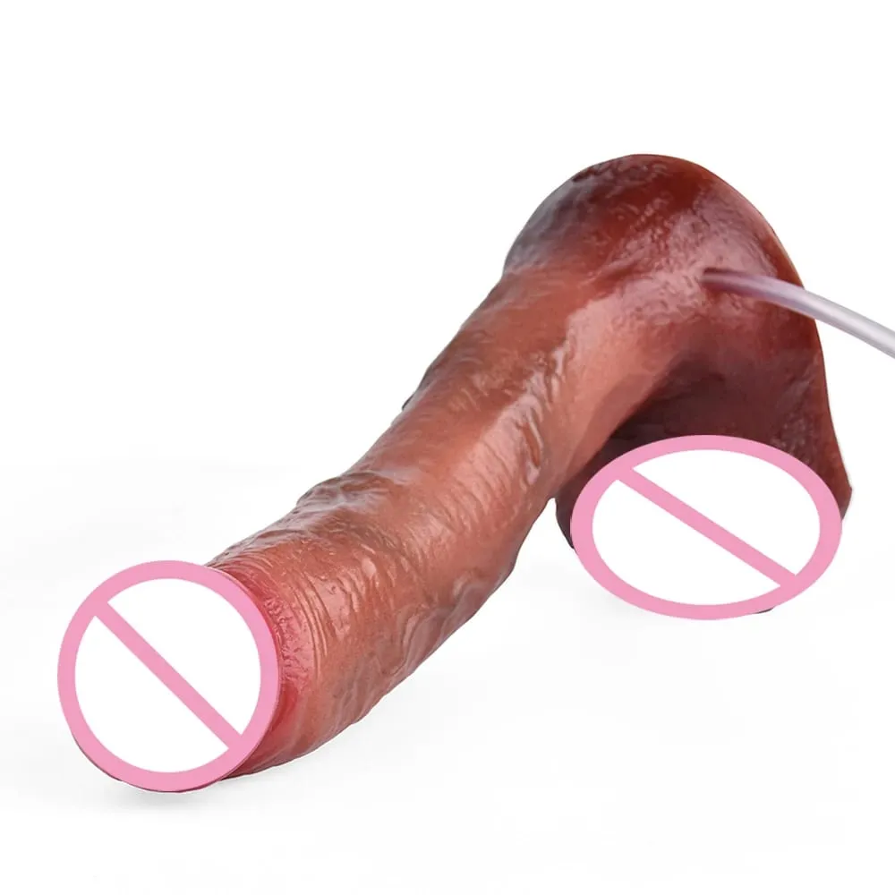 Lifelike Squirting Penis Silicone Ejaculation Large Realistic Dildo With Sucker Skin Touch Anal Sex Toys For Women