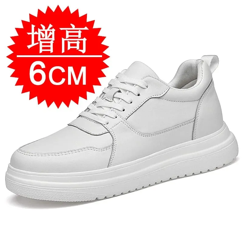 Plus Size37-46 Lift Sneakers Man Elevator Shoes Height Increase Insole 8cm White Black Taller Shoes Men Leisure Fashion sneakers — image 9