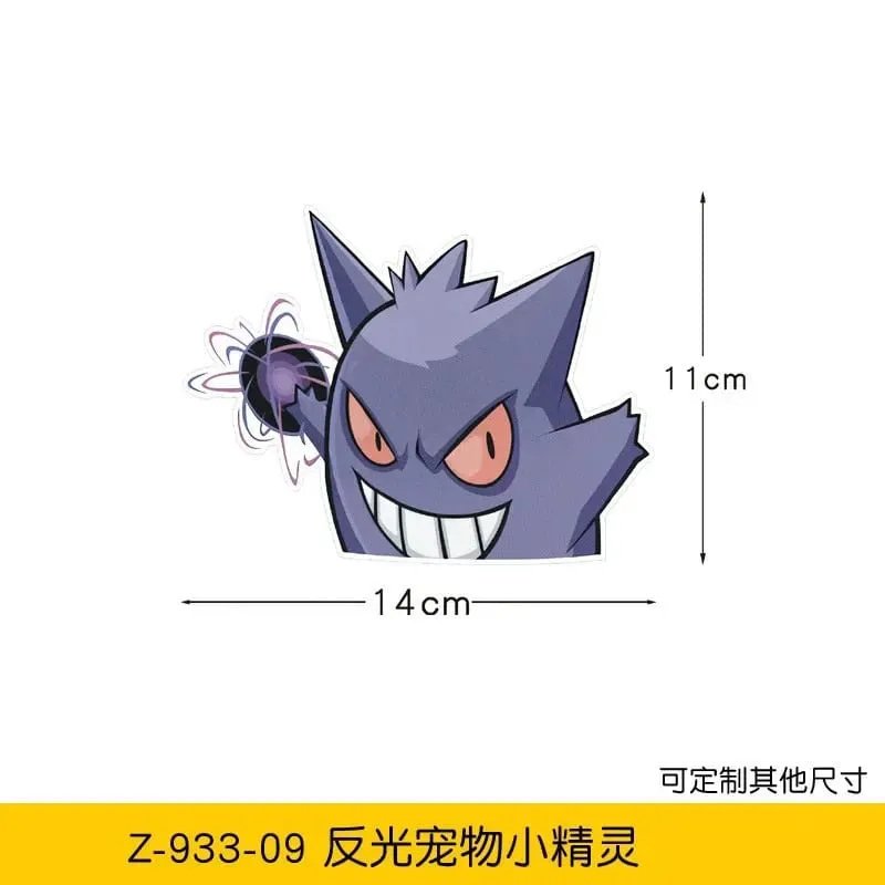 20styles Pokemon Car Stickers Anime Figure Pikachu Gengar Eevee Charmander Cute Cartoon Doll Creative Sticker Birthday Gifts